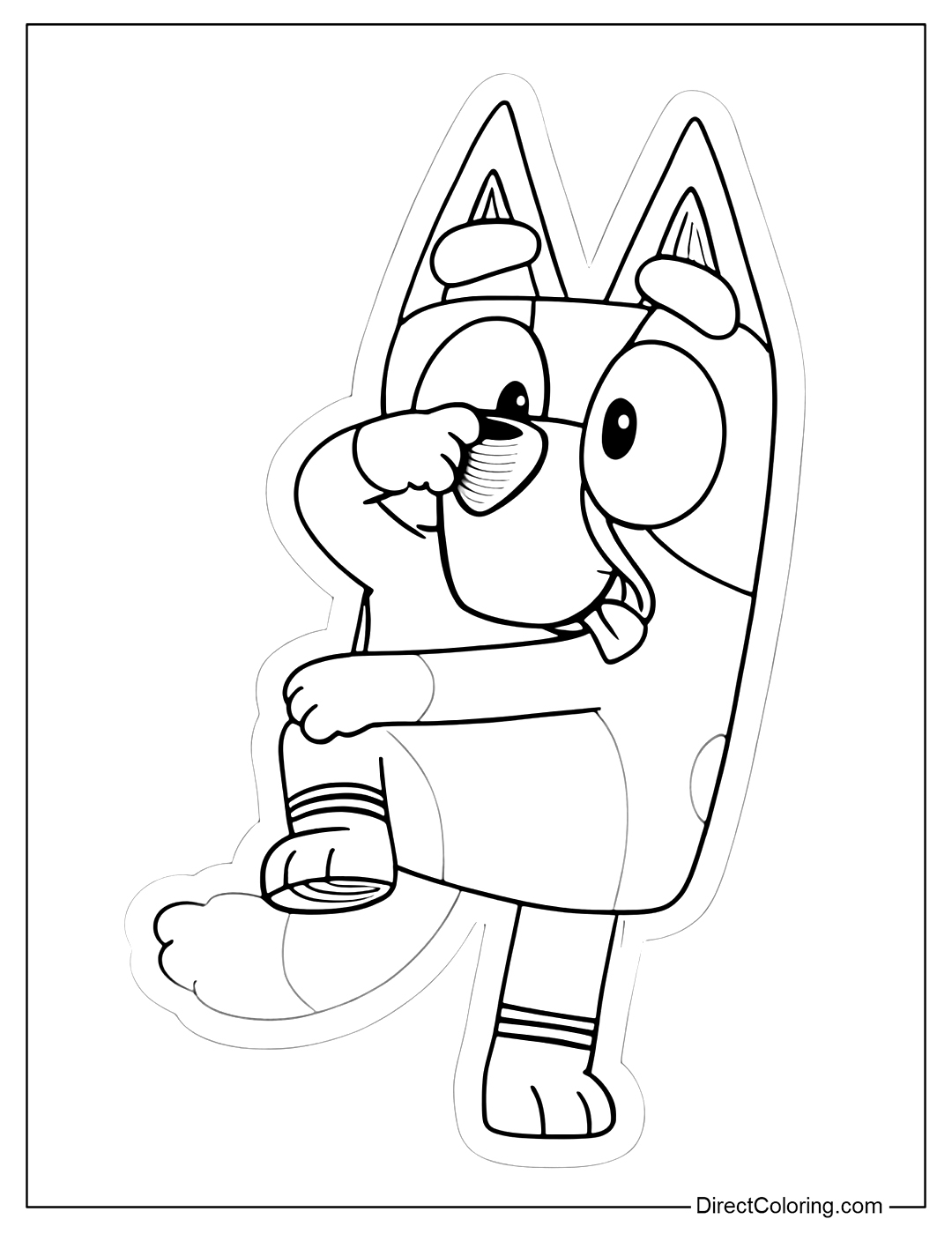 Cute Bluey Coloring Page